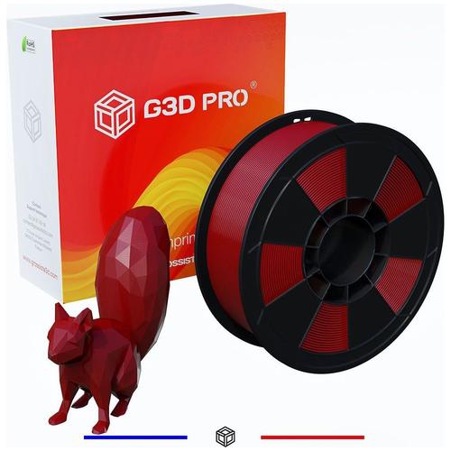 Filament 3D GROSSISTE3D PLA, 1,75mm, Dark Rouge, Bobine, 1 kg