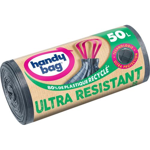 Sac poubelle HANDY BAG Ultra resistant 50L - 1 rouleau 10 sacs