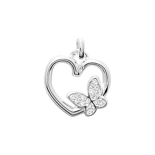 Pendentif Coeur Femme - Oxyde De Zirconium - Argent 925