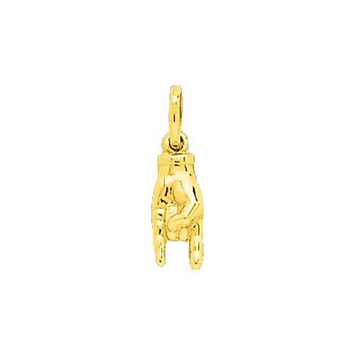 Pendentif Mixte - Or 18 Carats - Signe Rock - Longueur : 17mm - Largeur : 5mm