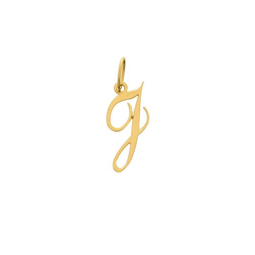 Pendentif Lettre J - Or 18 Carats