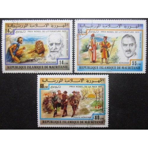 Mauritanie Poste Aérienne Série N°178 Au 180 Prix Nobel Oblitéré