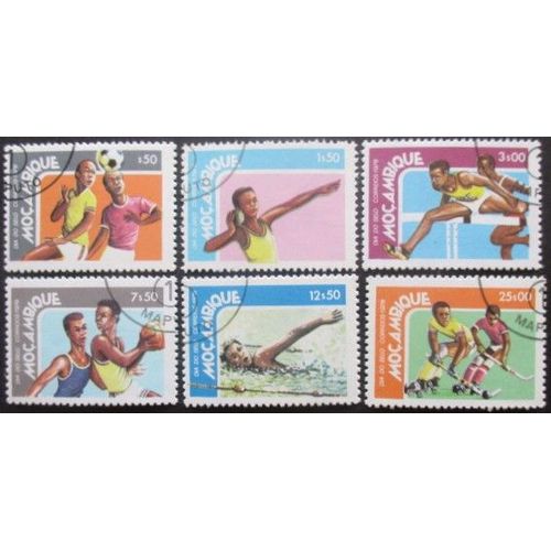 Mozambique Série N°666 Au 671 Sports Oblitérés