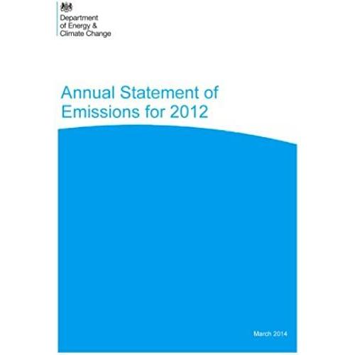 Annual Statement Of Emissions For 2012