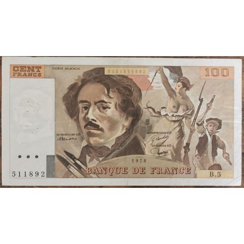Billet 100 Francs Eugène Delacroix 1978 France B.5 - F69.01d