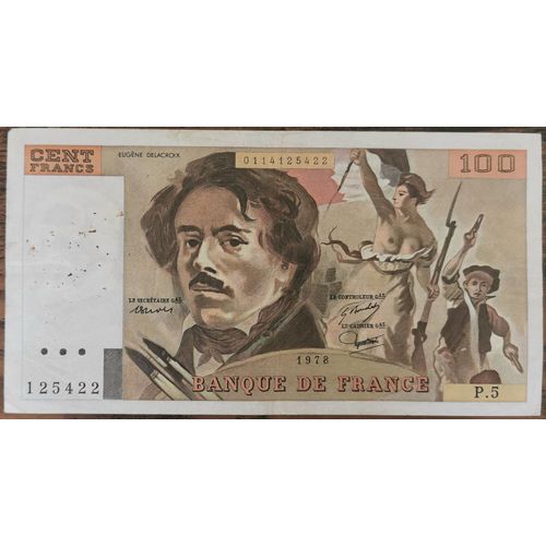 Billet 100 Francs Eugène Delacroix 1978 France P.5 - F69.01d