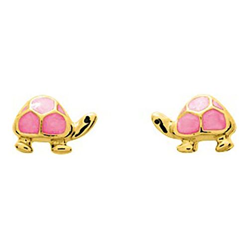 Boucles D'oreilles Enfant - Or 18 Carats - Tortue