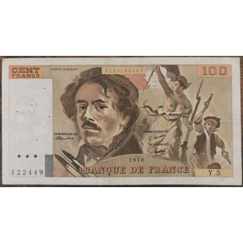 Billet 100 Francs Eugène Delacroix 1978 France Y.5 - F69.01d