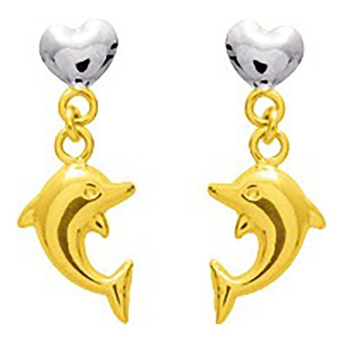 Boucles D'oreilles Enfant - Or 18 Carats - Dauphin
