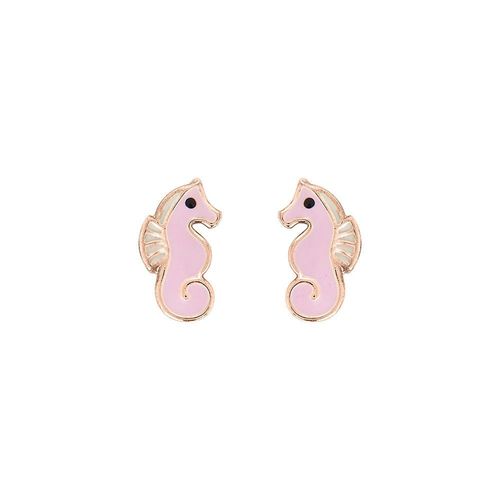 Boucles D'oreilles Enfant - Or 18 Carats - Hippocampe