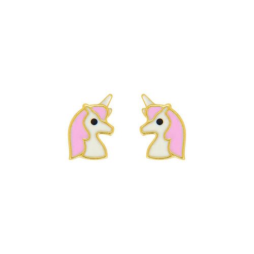 Boucles D'oreilles Enfant - Or 18 Carats - Licorne