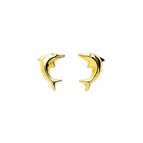 Boucles D'oreilles Enfant - Or 18 Carats - Dauphin