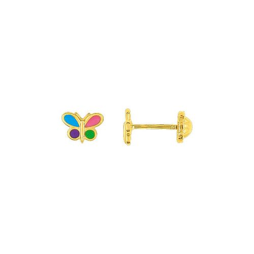 Boucles D'oreilles Enfant - Or 18 Carats - Papillon
