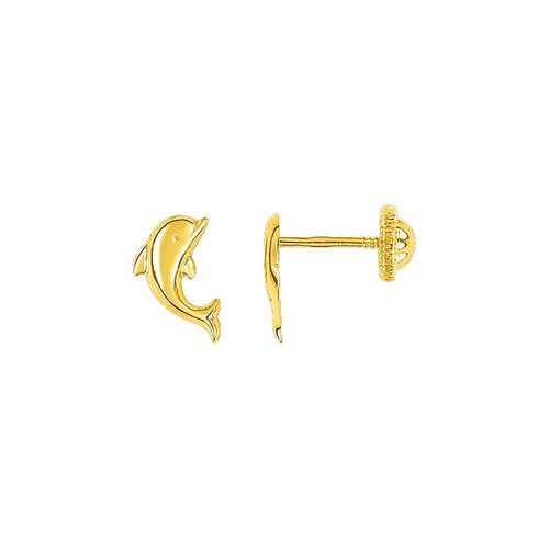 Boucles D'oreilles Enfant - Or 18 Carats - Dauphin