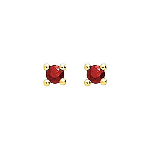 Boucles D'oreilles Femme - Rubis - Or 18 Carats