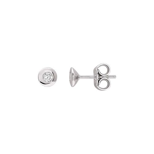 Boucles D'oreilles Femme - Or 18 Carats - Diamant 0,16 Carats