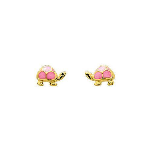 Boucles D'oreilles Enfant - Or 18 Carats - Tortue