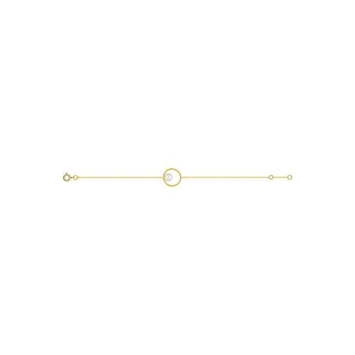 Bracelet Femme - Perle - Or 18 Carats - Longueur : 18 Cm
