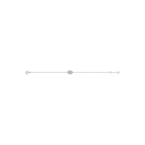 Bracelet Femme - Or 18 Carats - Diamant 0,06 Carats - Longueur : 18 Cm