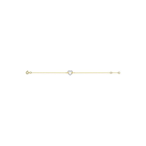 Bracelet Femme - Oxyde De Zirconium - Or 18 Carats - Longueur : 18 Cm