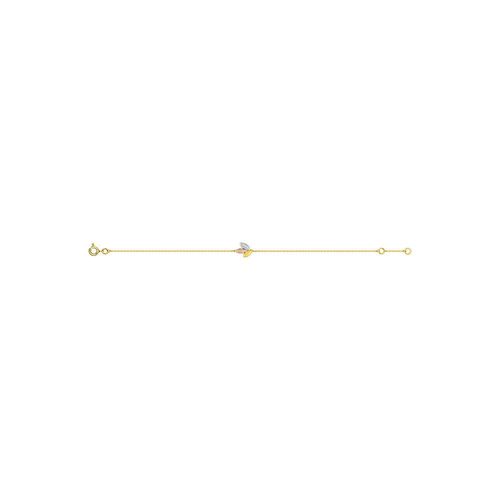 Bracelet Femme - Or 18 Carats - Diamant 0,02 Carats - Longueur : 18 Cm