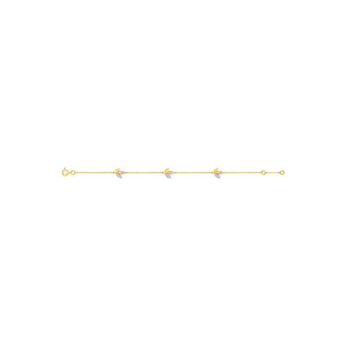 Bracelet Femme - Or 18 Carats - Diamant 0,06 Carats - Longueur : 18 Cm