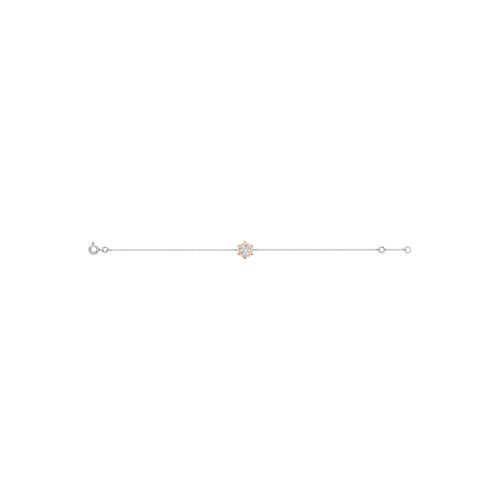Bracelet Femme - Or 18 Carats - Diamant 0,05 Carats - Longueur : 18 Cm
