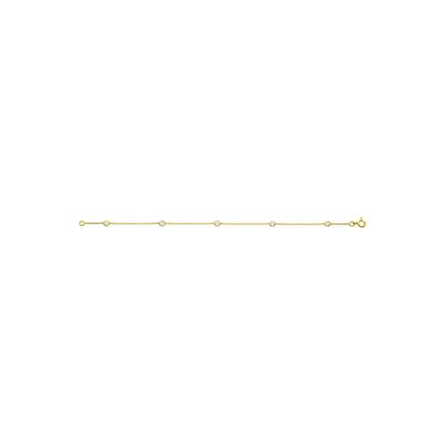 Bracelet Femme - Oxyde De Zirconium - Or 18 Carats - Longueur : 18 Cm