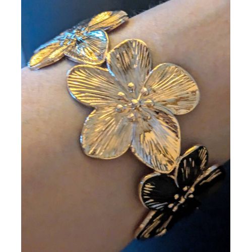 Joli Bracelet Doré Floral