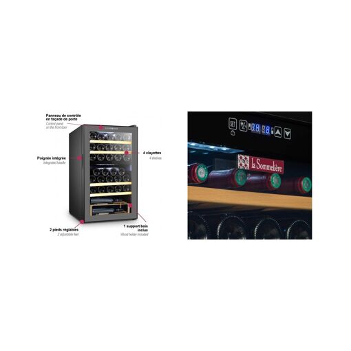 Cave à vin La Sommelière SLS33DZ - 88 litres Classe G Noir - 33 bouteilles image 1 | Rakuten