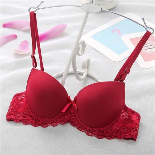 Sous-Vêtements En Dentelle Pour Adolescents,Lingerie Pour Jeunes Filles,Soutien-Gorge Pour Enfants,Petite Taille 14/16/18 Ans - Type Wine Red-14