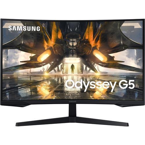 Samsung Odyssey G5 S32AG550EU - Écran LED - incurvé - 32" - 2560 x 1440 WQHD @ 165 Hz - VA - 300 cd/m² - 2500:1 - HDR10 - 1 ms - HDMI, DisplayPort - noir