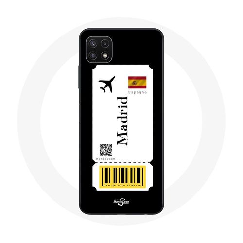 Coque Pour Samsung Galaxy A22 5g Billet D'avion Madrid Espagne