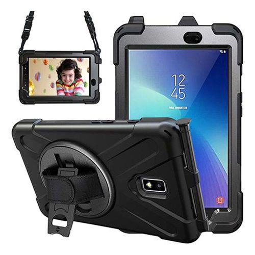 Coque Galaxy Tab Active 2 (T395) Antichoc Avec Poignée Et Bandoulière