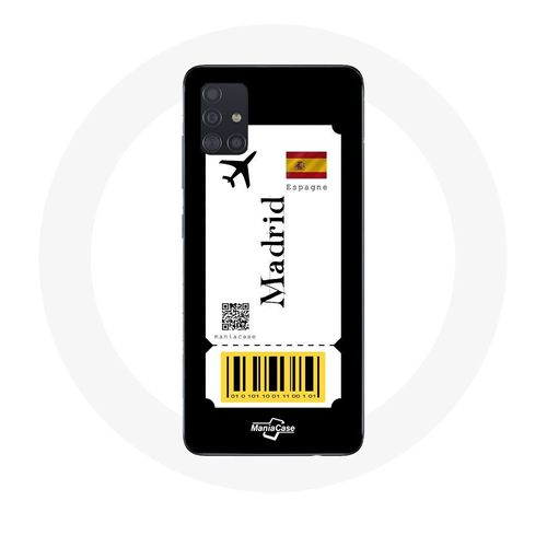 Coque Pour Samsung Galaxy A51 5g Billet D'avion Madrid Espagne