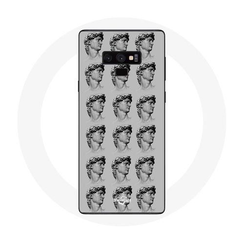 Coque Pour Samsung Galaxy Note 9 Statue Fond Gris