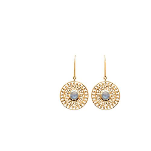Boucles D'oreilles Femme - Plaqué Or - Labradorite