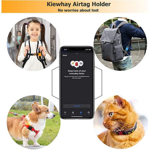 5 pièces étui en silicone compatible avec Apple Airtag étui de protection  pour collier de chien Airtag et collier de chat Gps 