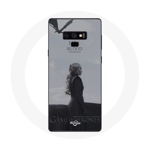 Coque Pour Samsung Galaxy Note 9 Game Of Thrones Saison 8 Daenerys Targaryen Feu Et Sang Le Trône De Fer Logo Gris