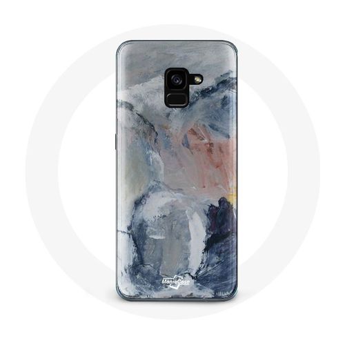 Coque Pour Samsung Galaxy A8 Plus Fond De Texture Abstraite Gris