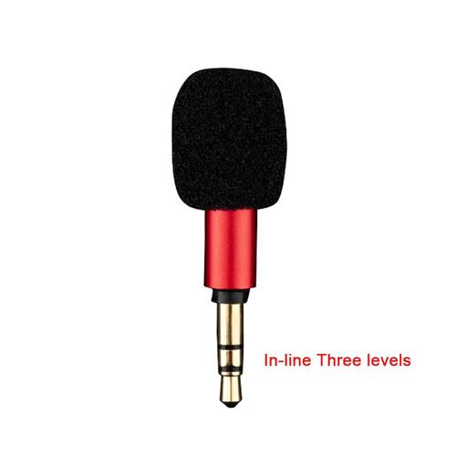 MICROPHONE,Three Levels--Mini Microphone omnidirectionnel, prise jack 3.5mm, enregistreur pour smartphone, ordinateur portable, cart
