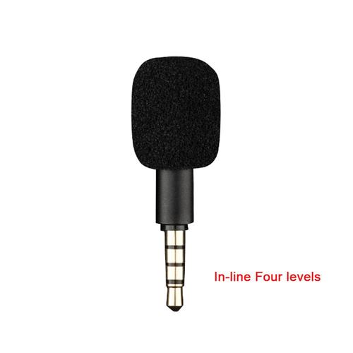 MICROPHONE,Four Levels--Mini Microphone omnidirectionnel, prise jack 3.5mm, enregistreur pour smartphone, ordinateur portable, carte