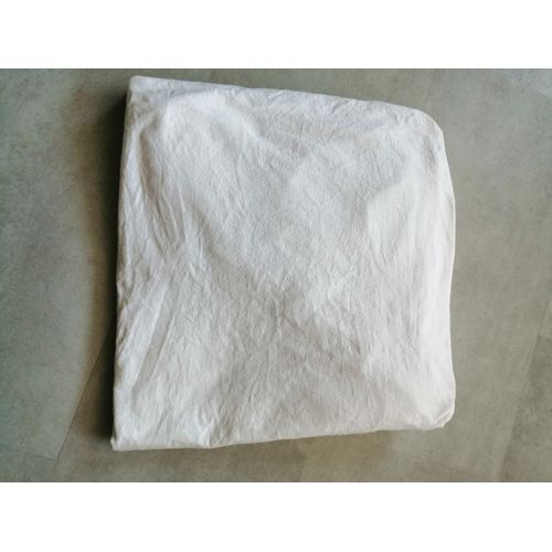 Drap Housse Blanc Matière Éponge Pour Lit 1 Personne