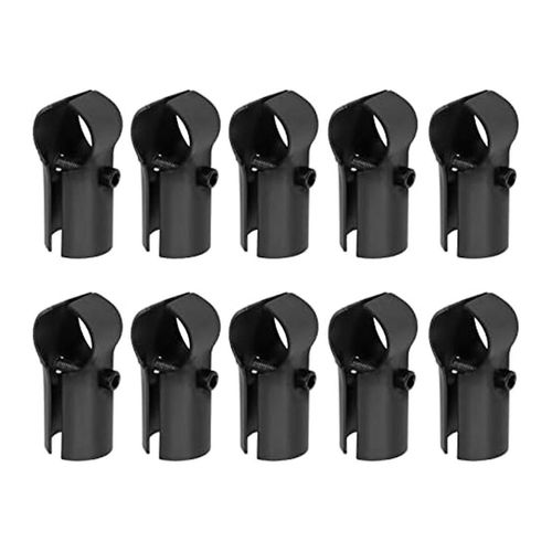 Pipe Clamp Connector Chain Link Fence Clamp, Stainless Steel 201 Black Tee End Rails Clamps, Thick