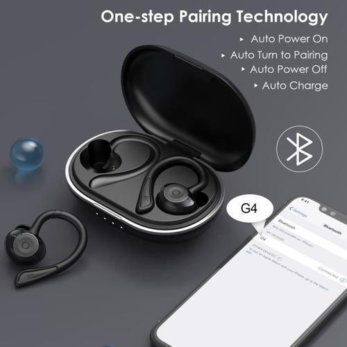 Ecouteurs GENERIQUE Ecouteur Bluetooth IPX7 Écouteur sans Fil Sport Étanche  3D Hi-FI Son Stéréo, Anti-Bruit CVC 8.0 Oreillette Bluetooth 5.0 -Noir