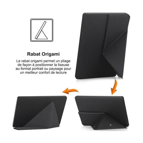 IBROZ Etui Origami Kindle Paperwhite 2021 Noir pas cher 