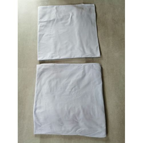 Lot De 2 Draps Housse Bleu Clair Pour Lit 1 Personne