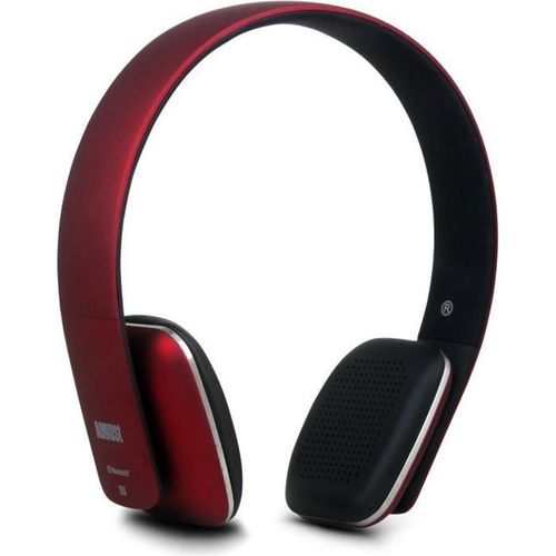 Casque Bluetooth Sans Fil Audio Rouge Léger - August Ep636 - Micro, Discret, Nfc, Batterie, Autonomie 12h, Supra Auriculaire