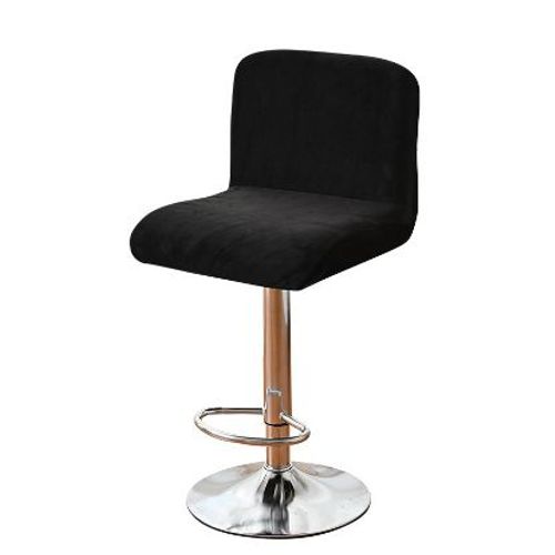 Housse De Tabouret De Bar Extensible Le Noir