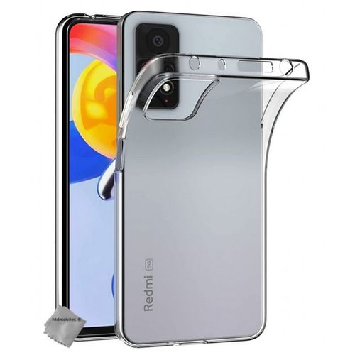 Housse Etui Coque Silicone Gel Fine Pour Xiaomi Redmi Note 11 Pro 4g / 5g + Film Ecran - Transparent Tpu